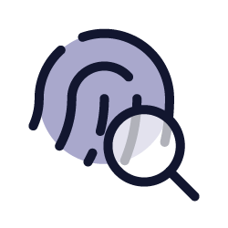 huella dactilar lupa